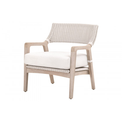 Essentials - Woven Lucia Outdoor Club Chair in Pure White Synthetic Loom