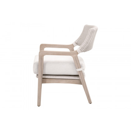 Essentials - Woven Lucia Outdoor Club Chair in Pure White Synthetic Loom