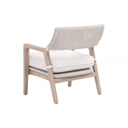 Essentials - Woven Lucia Outdoor Club Chair in Pure White Synthetic Loom
