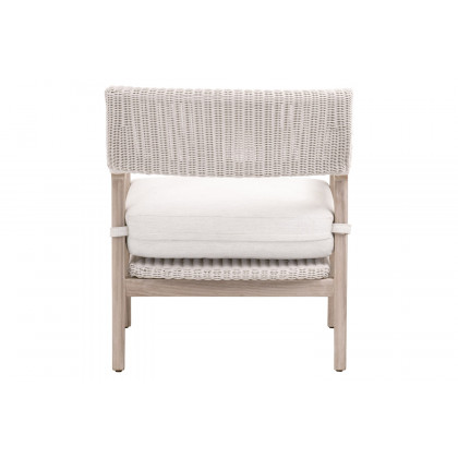 Essentials - Woven Lucia Outdoor Club Chair in Pure White Synthetic Loom