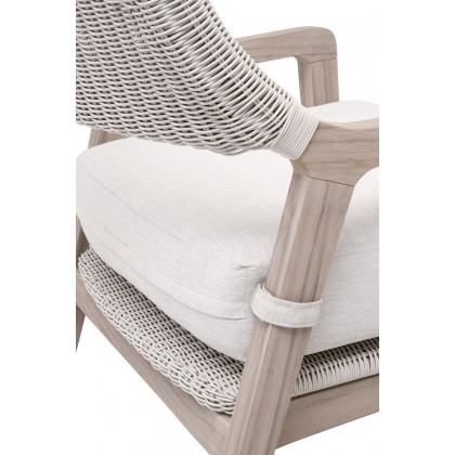 Essentials - Woven Lucia Outdoor Club Chair in Pure White Synthetic Loom
