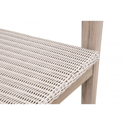 Essentials - Woven Lucia Outdoor Club Chair in Pure White Synthetic Loom