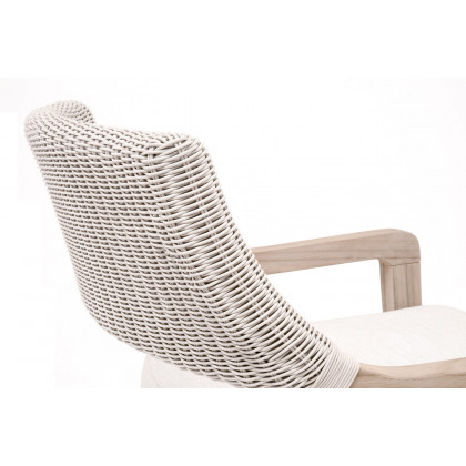Essentials - Woven Lucia Outdoor Club Chair in Pure White Synthetic Loom