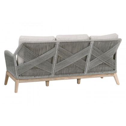 Essentials Woven Loom Outdoor 79" Sofa - Platinum