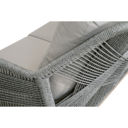 Essentials Woven Loom Outdoor 79" Sofa - Platinum