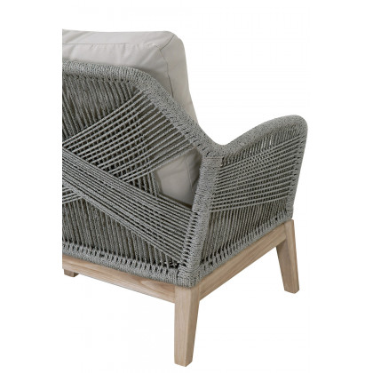 Essentials Woven Loom Outdoor 79" Sofa - Platinum