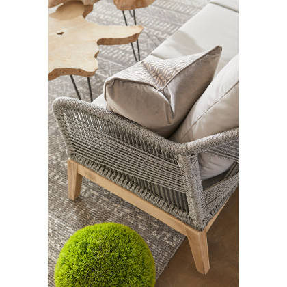 Essentials Woven Loom Outdoor 79" Sofa - Platinum