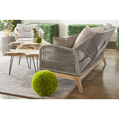 Essentials Woven Loom Outdoor 79" Sofa - Platinum