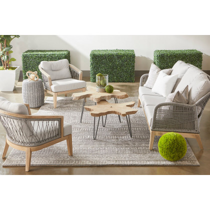 Essentials Woven Loom Outdoor 79" Sofa - Platinum