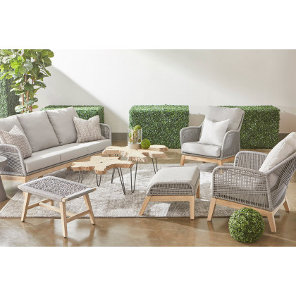Essentials Woven Loom Outdoor 79" Sofa - Platinum