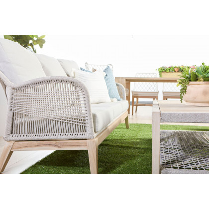 Essentials Woven Loom Outdoor 79" Sofa - Taupe