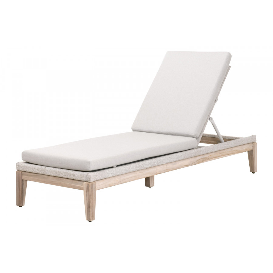 Essentials - Woven Loom Outdoor Chaise Lounge in Taupe