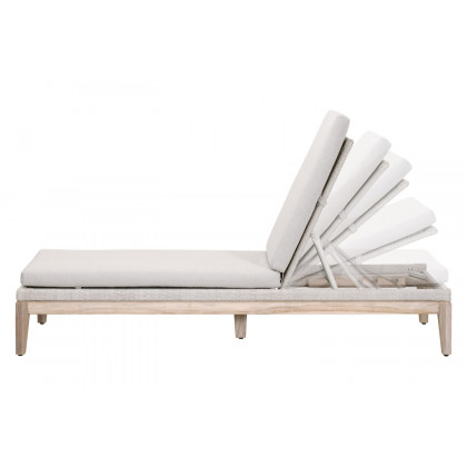 Essentials - Woven Loom Outdoor Chaise Lounge in Taupe