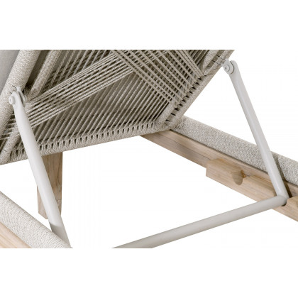 Essentials - Woven Loom Outdoor Chaise Lounge in Taupe