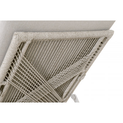 Essentials - Woven Loom Outdoor Chaise Lounge in Taupe