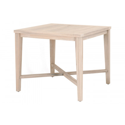 Essentials Woven Carmel Outdoor 42" Square Counter Table - Gray Teak