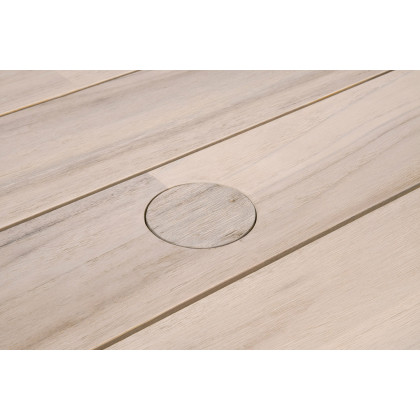 Essentials Woven Sur Outdoor Dining Table - Gray Teak