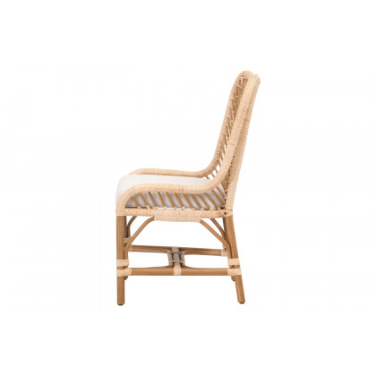 Essentials Woven Laguna Dining Chair, Set of 2 - Natural Sanded Peel White Speckle
