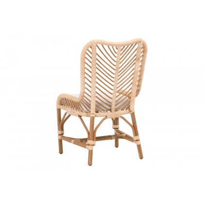 Essentials Woven Laguna Dining Chair, Set of 2 - Natural Sanded Peel White Speckle