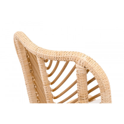 Essentials Woven Laguna Dining Chair, Set of 2 - Natural Sanded Peel White Speckle