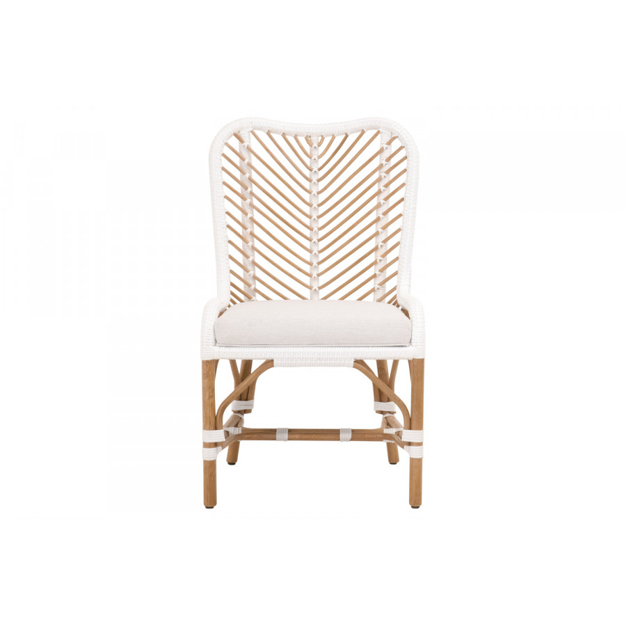 Essentials Woven Laguna Dining Chair, Set of 2 - White Synthetic Peel White Speckle