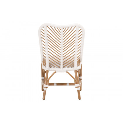 Essentials Woven Laguna Dining Chair, Set of 2 - White Synthetic Peel White Speckle