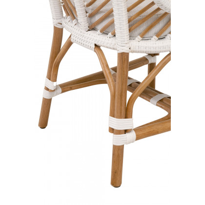 Essentials Woven Laguna Dining Chair, Set of 2 - White Synthetic Peel White Speckle