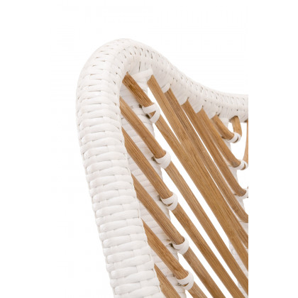 Essentials Woven Laguna Dining Chair, Set of 2 - White Synthetic Peel White Speckle
