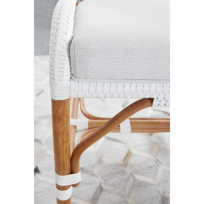 Essentials Woven Laguna Dining Chair, Set of 2 - White Synthetic Peel White Speckle