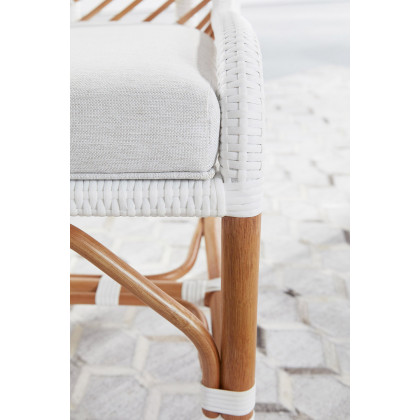 Essentials Woven Laguna Dining Chair, Set of 2 - White Synthetic Peel White Speckle