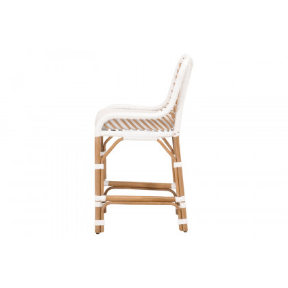 Essentials Woven Laguna Counter Stool - White Synthetic Peel White Speckle