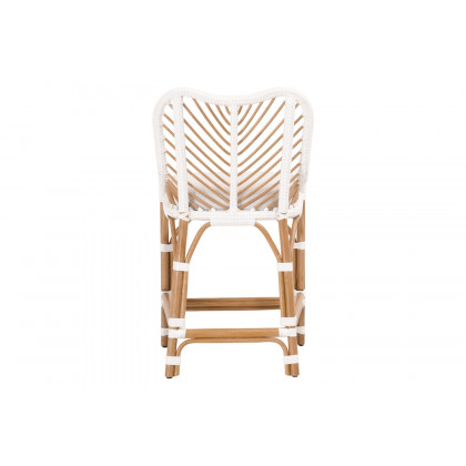 Essentials Woven Laguna Counter Stool - White Synthetic Peel White Speckle