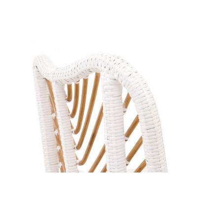 Essentials Woven Laguna Counter Stool - White Synthetic Peel White Speckle