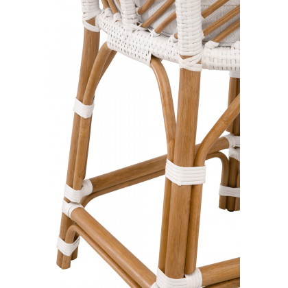 Essentials Woven Laguna Counter Stool - White Synthetic Peel White Speckle