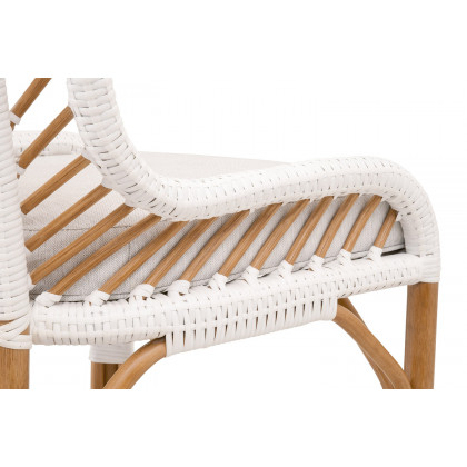 Essentials Woven Laguna Counter Stool - White Synthetic Peel White Speckle