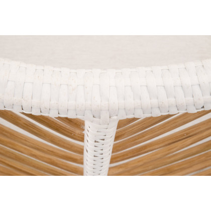 Essentials Woven Laguna Counter Stool - White Synthetic Peel White Speckle