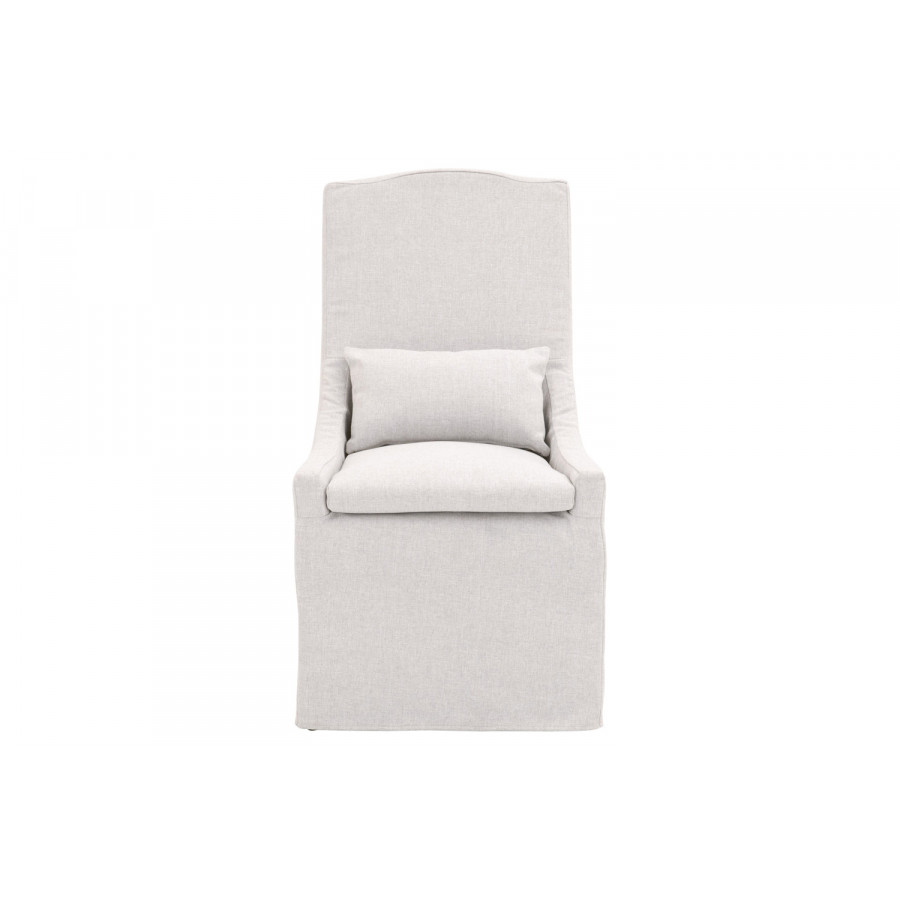 Essentials - Woven Adele Outdoor Slipcover Dining Chair in Blanca