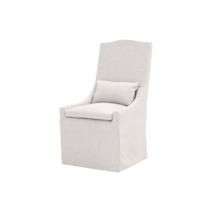 Essentials - Woven Adele Outdoor Slipcover Dining Chair in Blanca
