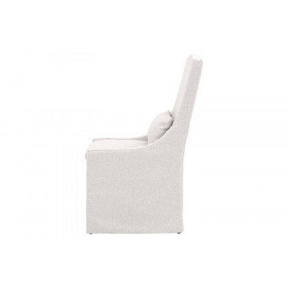 Essentials - Woven Adele Outdoor Slipcover Dining Chair in Blanca