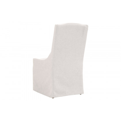 Essentials - Woven Adele Outdoor Slipcover Dining Chair in Blanca