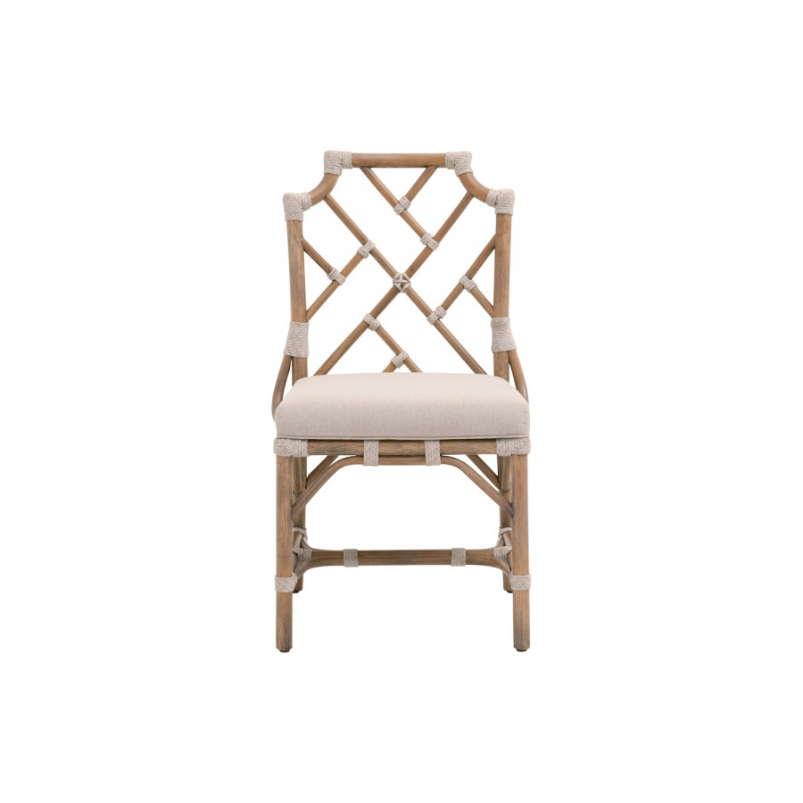 Essentials - Woven Bayview Dining Chair, Set of 2 in Old Gray Rattan