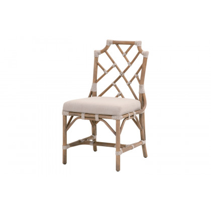 Essentials - Woven Bayview Dining Chair, Set of 2 in Old Gray Rattan