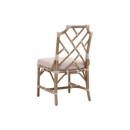 Essentials - Woven Bayview Dining Chair, Set of 2 in Old Gray Rattan