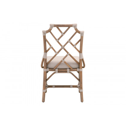 Essentials - Woven Bayview Dining Chair, Set of 2 in Old Gray Rattan