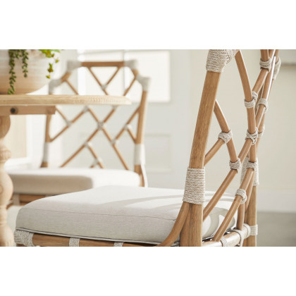 Essentials - Woven Bayview Dining Chair, Set of 2 in Old Gray Rattan
