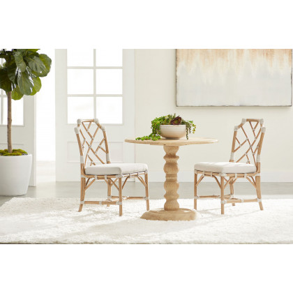 Essentials - Woven Bayview Dining Chair, Set of 2 in Old Gray Rattan
