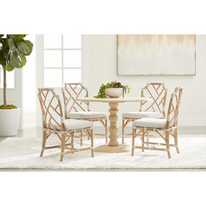 Essentials - Woven Bayview Dining Chair, Set of 2 in Old Gray Rattan