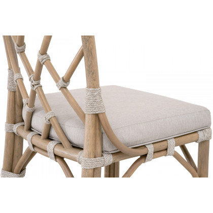 Essentials - Woven Bayview Counter Stool in Old Gray Rattan Pumice White Taupe