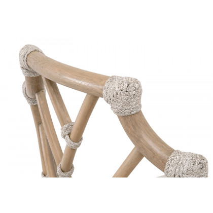 Essentials - Woven Bayview Counter Stool in Old Gray Rattan Pumice White Taupe