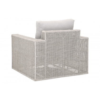 Essentials - Woven Tropez Outdoor Swivel Rocker Sofa Chair in Taupe